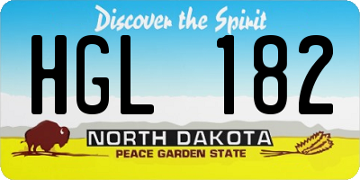 ND license plate HGL182