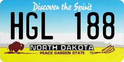 ND license plate HGL188