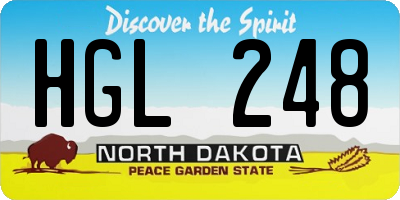 ND license plate HGL248