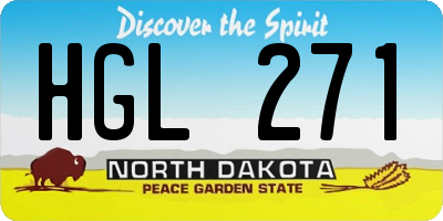 ND license plate HGL271