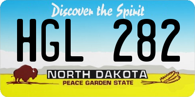 ND license plate HGL282