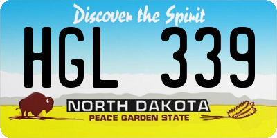 ND license plate HGL339