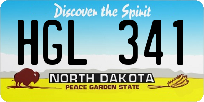 ND license plate HGL341