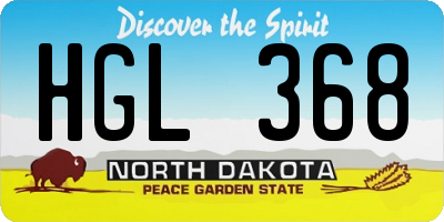 ND license plate HGL368