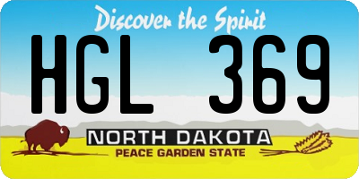 ND license plate HGL369