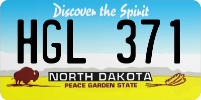 ND license plate HGL371