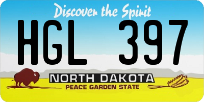 ND license plate HGL397