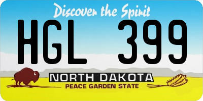 ND license plate HGL399