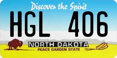 ND license plate HGL406