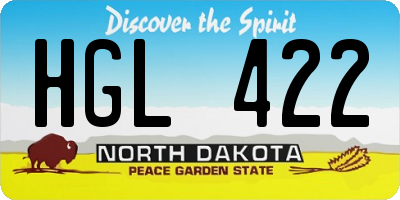 ND license plate HGL422