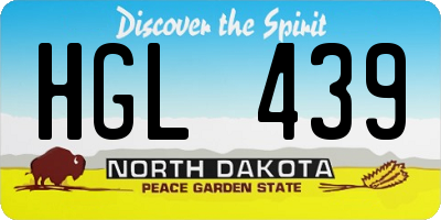ND license plate HGL439