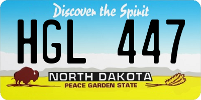 ND license plate HGL447