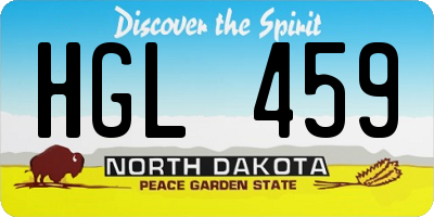 ND license plate HGL459