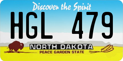 ND license plate HGL479