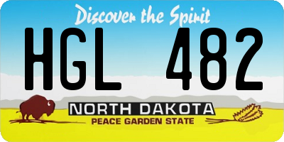 ND license plate HGL482