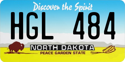 ND license plate HGL484