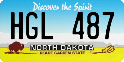ND license plate HGL487