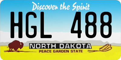 ND license plate HGL488
