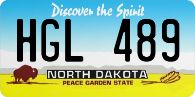 ND license plate HGL489