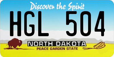 ND license plate HGL504