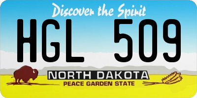 ND license plate HGL509