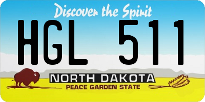 ND license plate HGL511