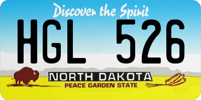 ND license plate HGL526