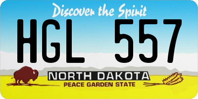 ND license plate HGL557