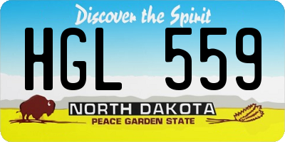 ND license plate HGL559