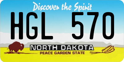 ND license plate HGL570