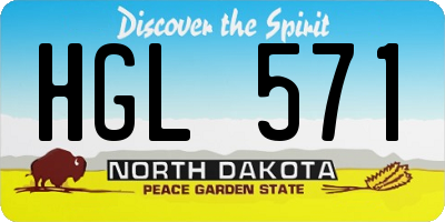 ND license plate HGL571