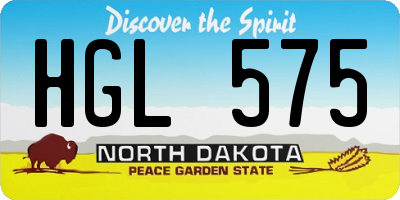 ND license plate HGL575