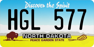 ND license plate HGL577
