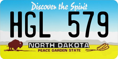 ND license plate HGL579