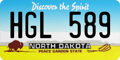 ND license plate HGL589