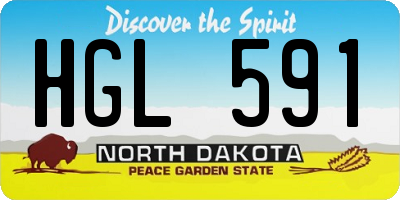 ND license plate HGL591