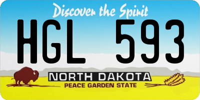 ND license plate HGL593