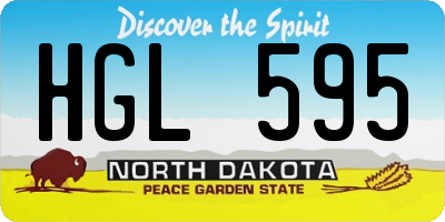 ND license plate HGL595