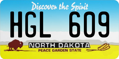 ND license plate HGL609