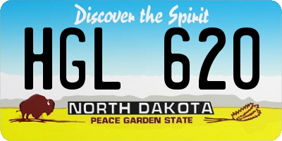 ND license plate HGL620