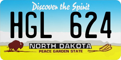 ND license plate HGL624