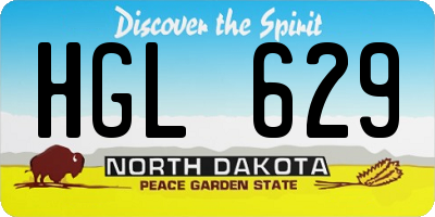 ND license plate HGL629