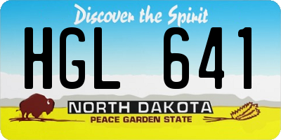 ND license plate HGL641