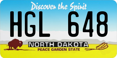 ND license plate HGL648