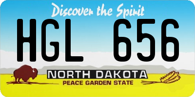 ND license plate HGL656