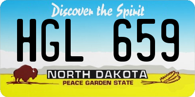 ND license plate HGL659