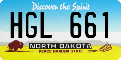ND license plate HGL661