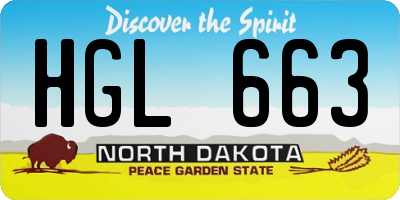 ND license plate HGL663