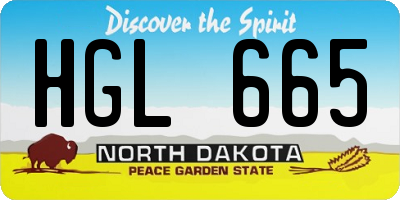 ND license plate HGL665