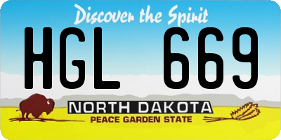ND license plate HGL669